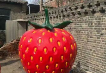 大型草莓雕塑 步行街水果雕塑 仿真摆件
