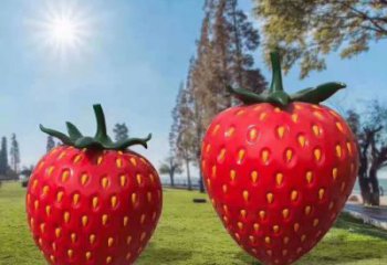 大型草莓雕塑 商业街广场雕塑 彩绘摆件