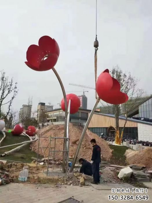 广场花朵雕塑 公园仿真雕塑 抽象摆件 广场花朵雕塑 公园仿真雕塑 抽象摆件