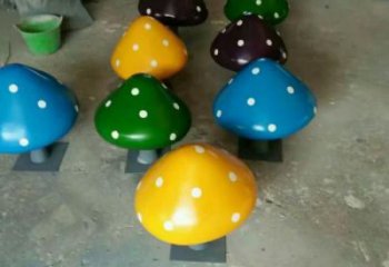 庭院蘑菇雕塑 城市古铜色雕塑 果蔬小品
