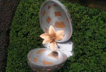 创意花朵雕塑 步行街店门口雕塑 花卉小品