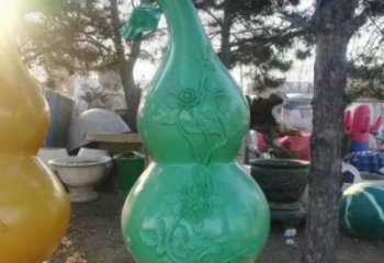 庭院葫芦雕塑 城市古铜色雕塑 瓜果小品