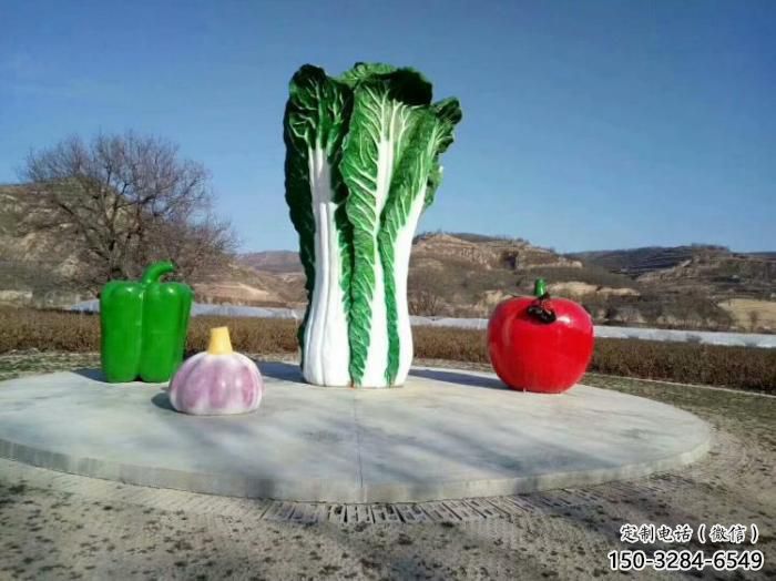 门口白菜雕塑 售楼处仿真雕塑 彩绘小品 门口白菜雕塑 售楼处仿真雕塑 彩绘小品
