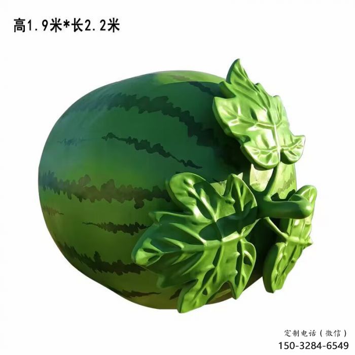 公园西瓜雕塑 酒店门口雕塑 彩绘摆件