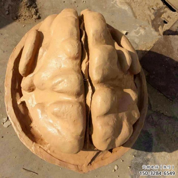 几何核桃雕塑 庭院仿真雕塑 彩绘摆件 几何核桃雕塑 庭院仿真雕塑 彩绘摆件
