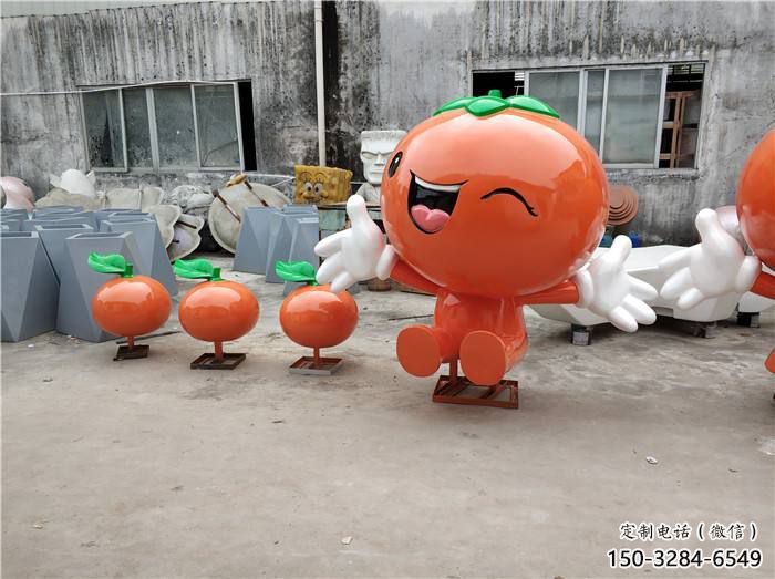 庭院橙子雕塑 城市古铜色雕塑 果蔬小品