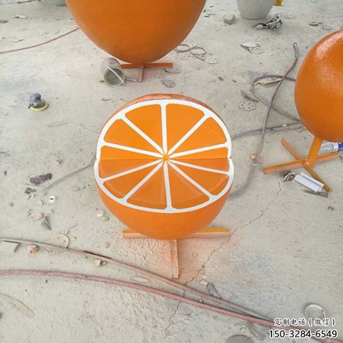 门口橙子雕塑 售楼处仿真雕塑 彩绘小品 门口橙子雕塑 售楼处仿真雕塑 彩绘小品