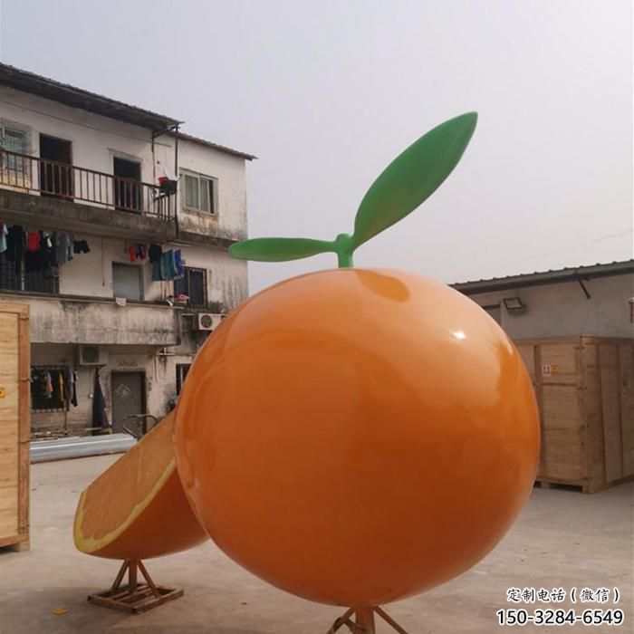 商业街橙子雕塑 售楼处雕塑 水果摆件 商业街橙子雕塑 售楼处雕塑 水果摆件