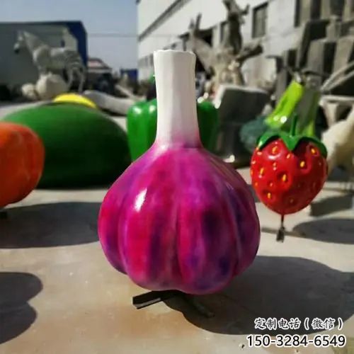 大型大蒜雕塑 步行街果蔬雕塑 仿真摆件 大型大蒜雕塑 步行街果蔬雕塑 仿真摆件