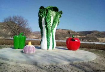 门口白菜雕塑 售楼处仿真雕塑 彩绘小品