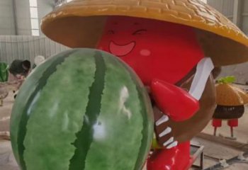 风景区西瓜雕塑 售楼处广场雕塑 卡通摆件