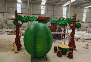 商业街西瓜雕塑 售楼处雕塑 果蔬摆件