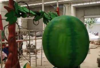 园林西瓜雕塑 城市广场雕塑 步行街摆件