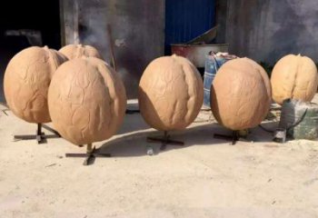 园林核桃雕塑 风景区仿真雕塑 广场小品
