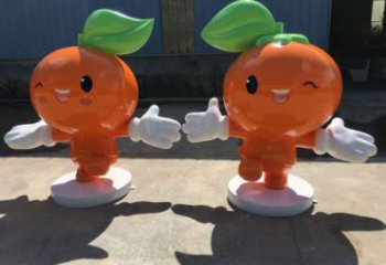 园林橙子雕塑 风景区仿真雕塑 广场小品