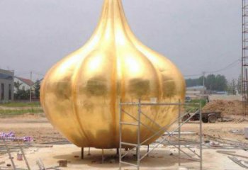 广场大蒜雕塑 公园仿真雕塑 抽象摆件