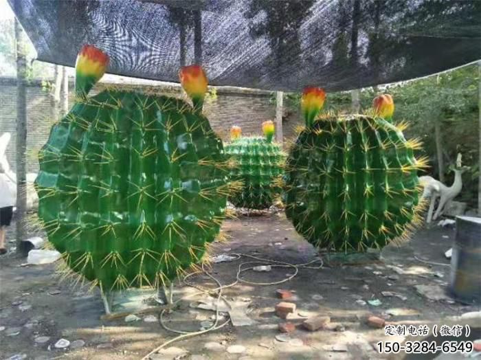 几何仙人球雕塑 庭院仿真雕塑 彩绘摆件 几何仙人球雕塑 庭院仿真雕塑 彩绘摆件