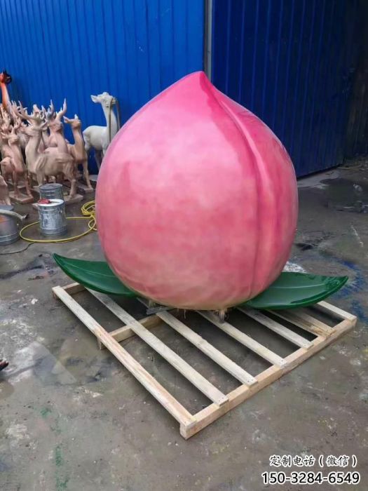 彩绘桃子雕塑 仿真雕塑 步行街摆件 彩绘桃子雕塑 仿真雕塑 步行街摆件