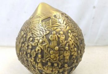 广场寿桃雕塑 公园仿真雕塑 抽象摆件