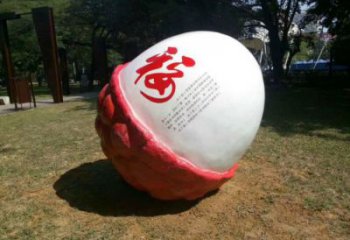 田间荔枝雕塑 彩绘仿真雕塑 园林摆件