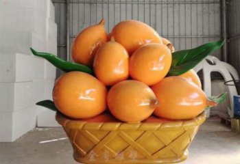 仿真枇杷雕塑 店门口园林雕塑 水果小品