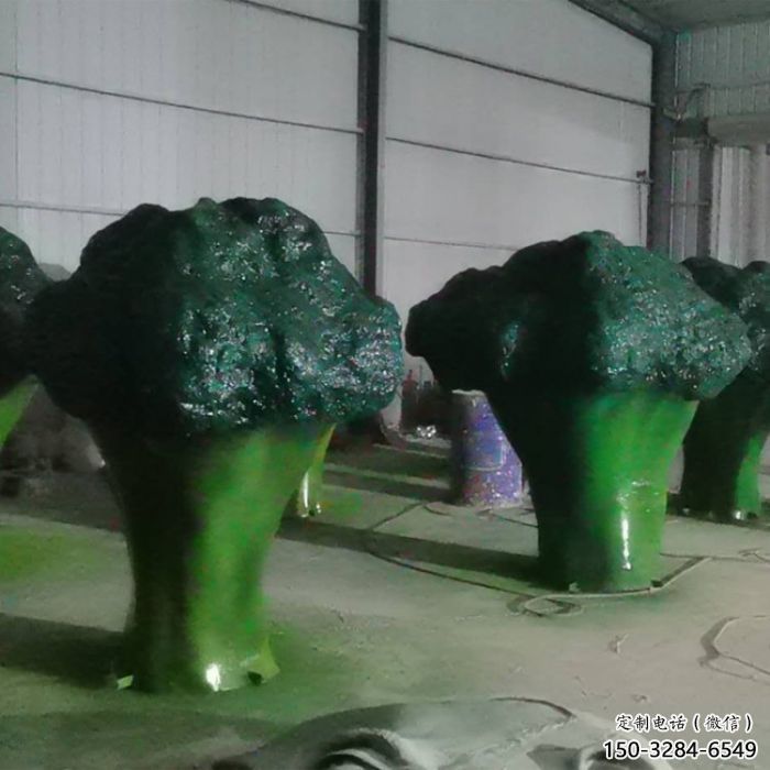 彩绘西蓝花雕塑 大型城市雕塑 商业街摆件