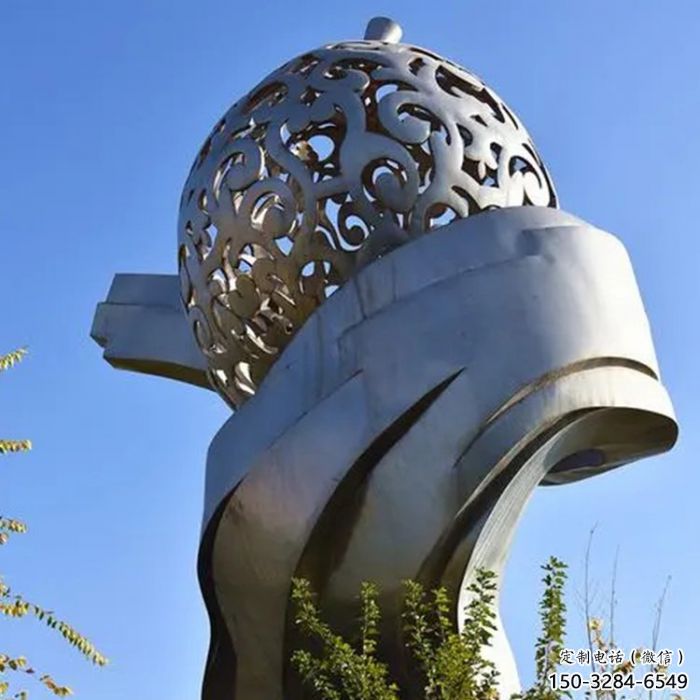 镂空鸭梨雕塑 广场水果雕塑 门口小品