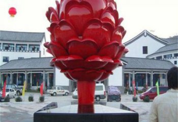 抽象果树雕塑 店门口彩绘雕塑 步行街摆件