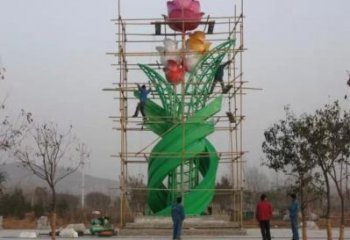 庭院果树雕塑 城市彩绘雕塑 水果小品