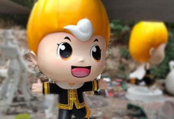 田间娃娃雕塑 彩绘动漫雕塑 园林摆件