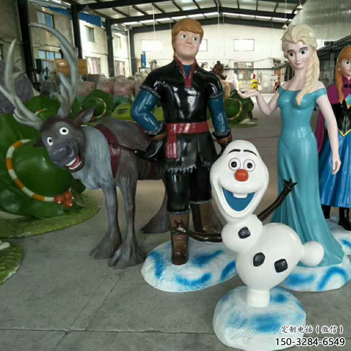 大型冰雪奇缘雕塑 步行街卡通雕塑 卡通摆件 大型冰雪奇缘雕塑 步行街卡通雕塑 卡通摆件