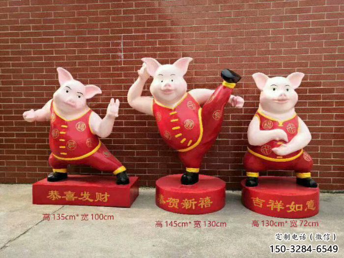 风景区小猪佩奇雕塑 售楼处广场雕塑 彩绘摆件 风景区小猪佩奇雕塑 售楼处广场雕塑 彩绘摆件