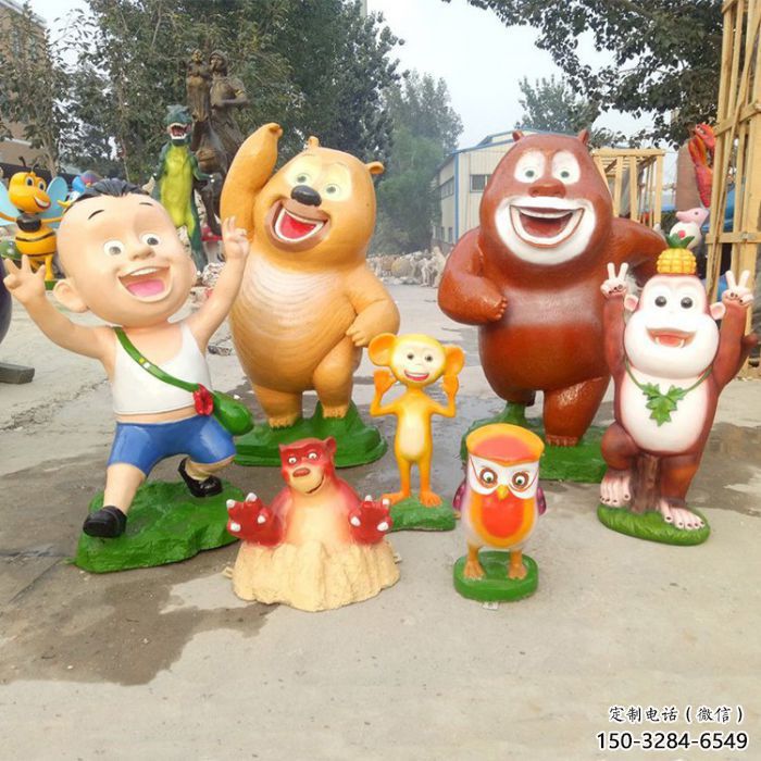庭院大头儿子雕塑 城市彩绘雕塑 卡通小品 庭院大头儿子雕塑 城市彩绘雕塑 卡通小品