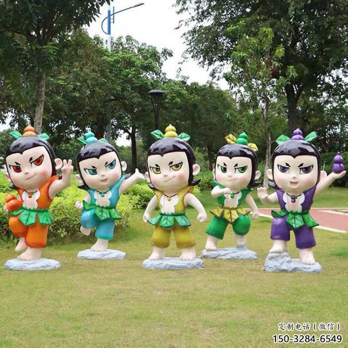 卡通葫芦娃雕塑 店门口园林雕塑 动漫小品 卡通葫芦娃雕塑 店门口园林雕塑 动漫小品