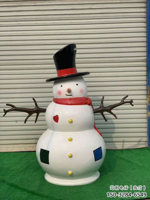广场雪人雕塑 公园卡通雕塑 抽象摆件