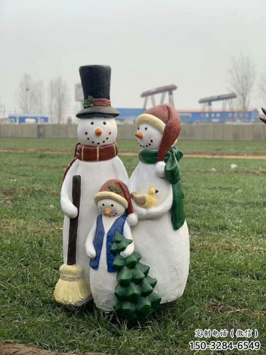 卡通雪人雕塑 店门口园林雕塑 动漫小品