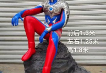 商场奥特曼雕塑 卡通雕塑 店门口小品