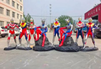 园林奥特曼雕塑 城市广场雕塑 步行街摆件