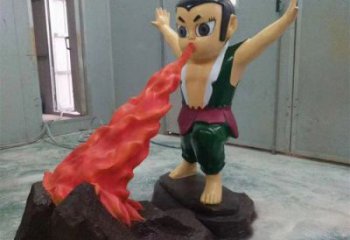 几何葫芦娃雕塑 庭院卡通雕塑 彩绘摆件