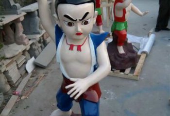 庭院葫芦娃雕塑 城市彩绘雕塑 卡通小品