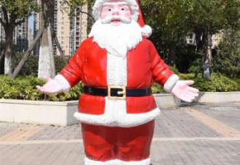 抽象圣诞老人雕塑 店门口彩绘雕塑 步行街摆件