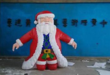 大型圣诞老人雕塑 门口创意雕塑 售楼处小品