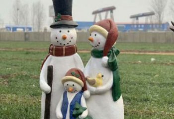卡通雪人雕塑 店门口园林雕塑 动漫小品