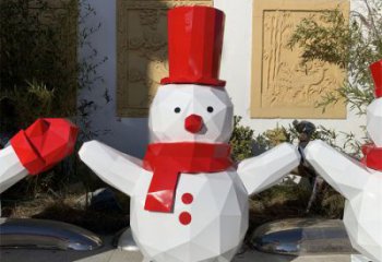 彩绘雪人雕塑 大型城市雕塑 商业街摆件