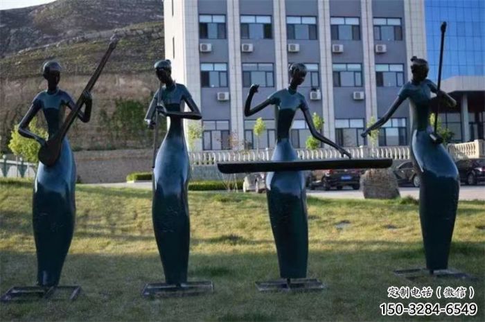 广场音乐人雕塑 公园彩绘雕塑 抽象摆件 广场音乐人雕塑 公园彩绘雕塑 抽象摆件