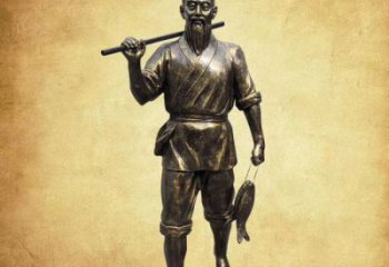 售楼处渔夫雕塑 商业街雕塑 民俗摆件