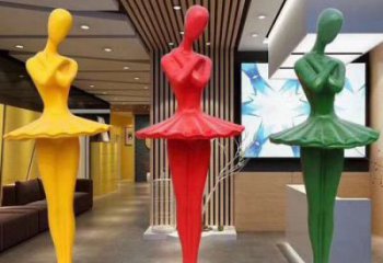 广场女孩雕塑 公园童趣雕塑 抽象摆件