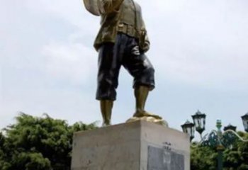 彩绘农夫雕塑 大型城市雕塑 商业街摆件