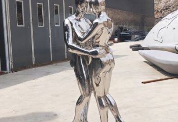 抽象情侣雕塑 店门口和睦雕塑 步行街摆件