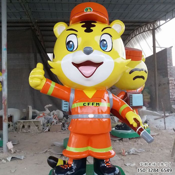 门口消防员雕塑 售楼处卡通雕塑 动漫小品 门口消防员雕塑 售楼处卡通雕塑 动漫小品